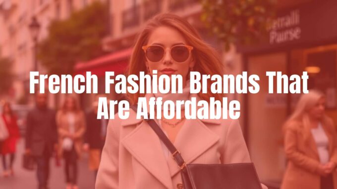 Stylish French woman wearing affordable fashion, Paris street background, elegant and chic, realistic.