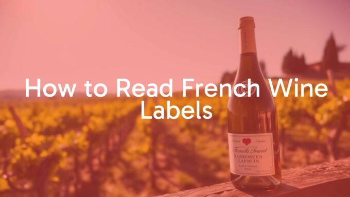 Elegant French wine bottle with detailed label, vineyard in background, warm sunlight, realistic style.