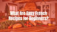 A rustic French kitchen with simple ingredients like fresh bread, herbs, and vegetables on a wooden table, cozy lighting, realistic style.