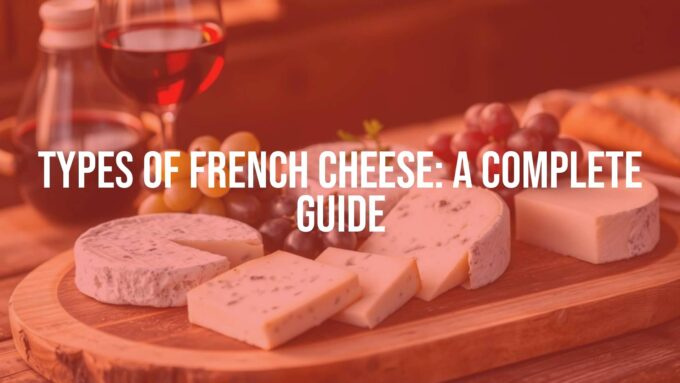 Assortment of French cheeses arranged on a rustic wooden board with grapes, bread, and a glass of wine, warm natural lighting, soft focus, realistic.